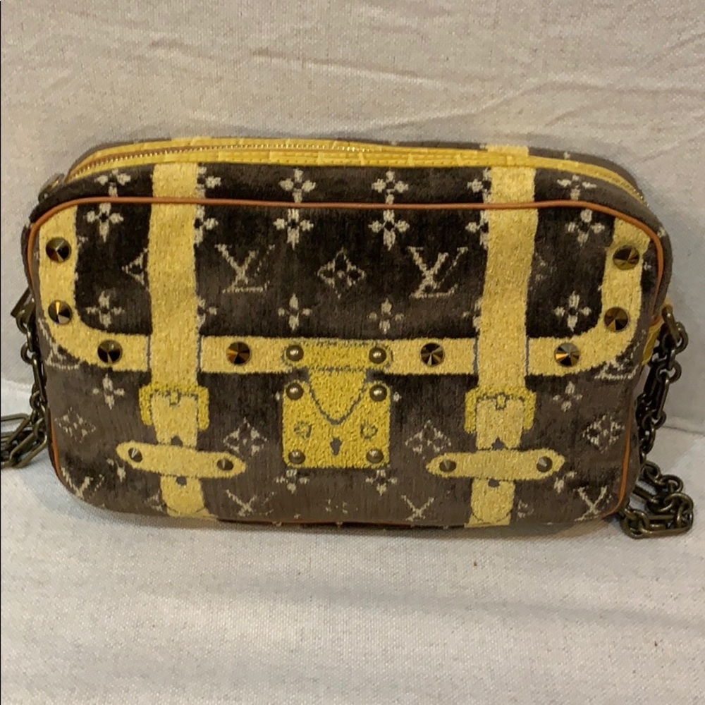 L Trompe L'oeil Trocadero Brown Monogram Velours
